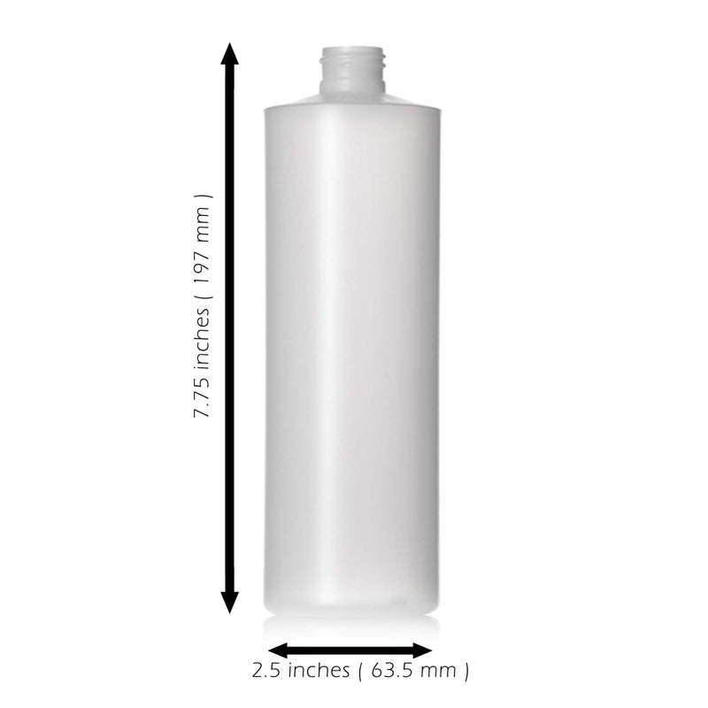 Aromine 16oz Natural Color HDPE Squeeze Bottles with Disc Cap and Squirt Cap (3 Pack) (16oz) - Image 3